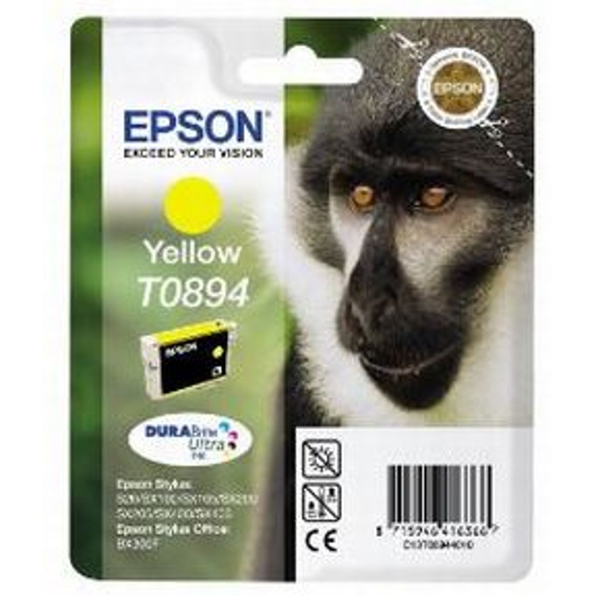 Epson T0894 Y (C13T08944011), Gul Blækpatron, Original 3,95ml