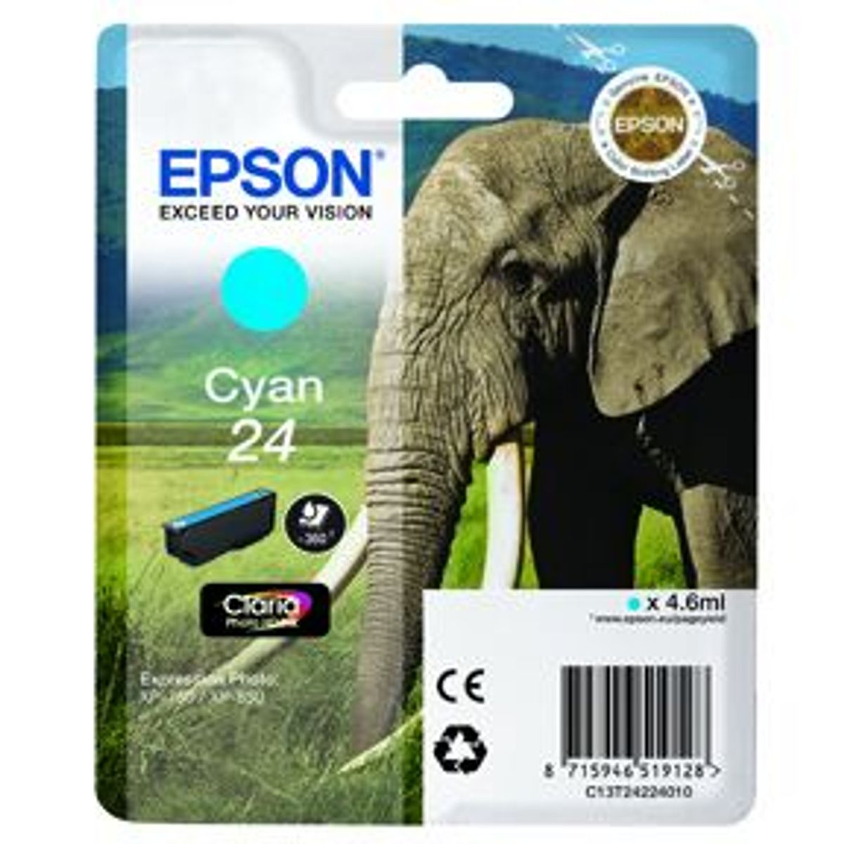 Epson 24 T2422 C - C13T24224012 Original - Cyan 4,5 ml