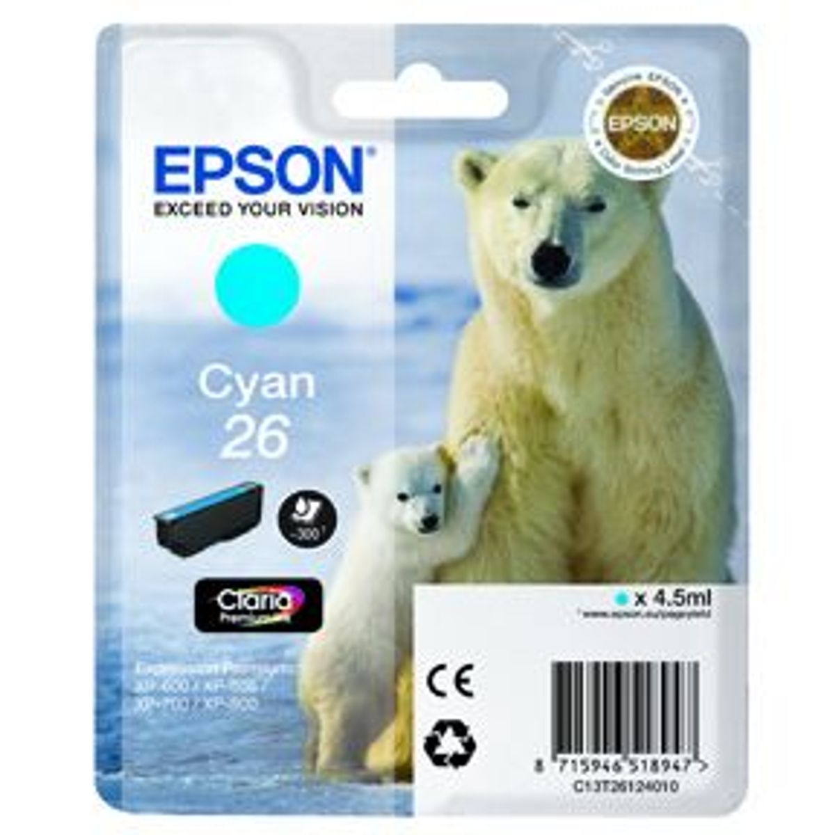 Epson 26 T2612 C - C13T26124010 Original - Cyan 6 ml