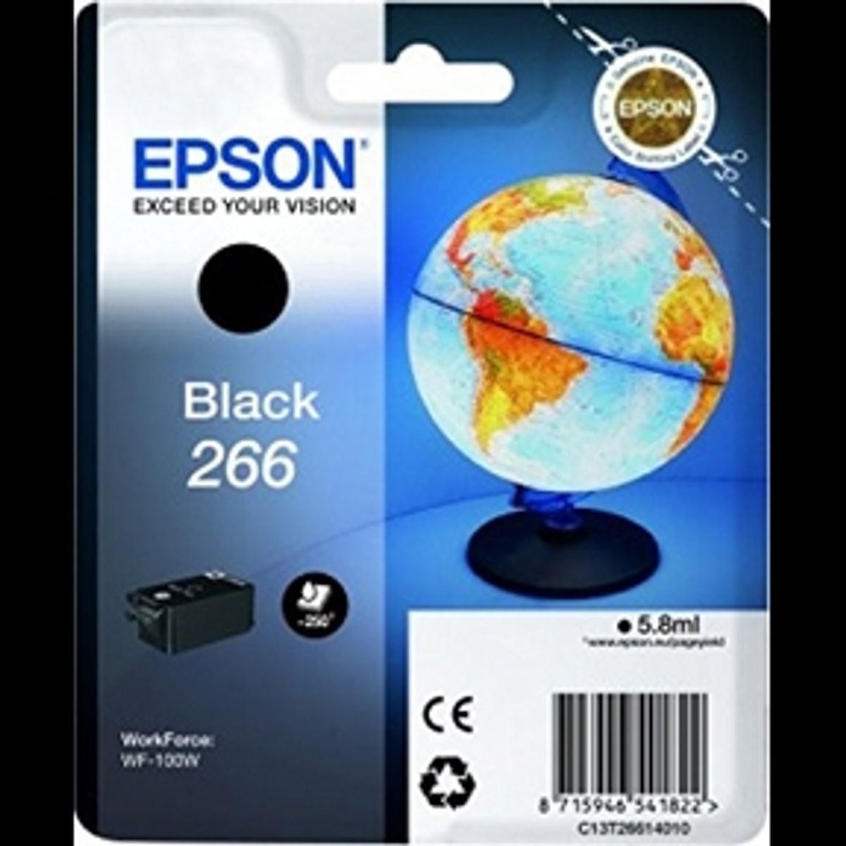 Epson 266 BK - C13T26614010 Original - Sort 5,95 ml