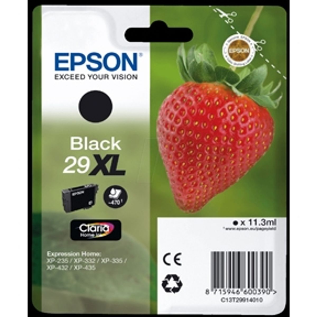 Epson 29XL T2991 BK - C13T29914012 Original - Sort 11,3 ml