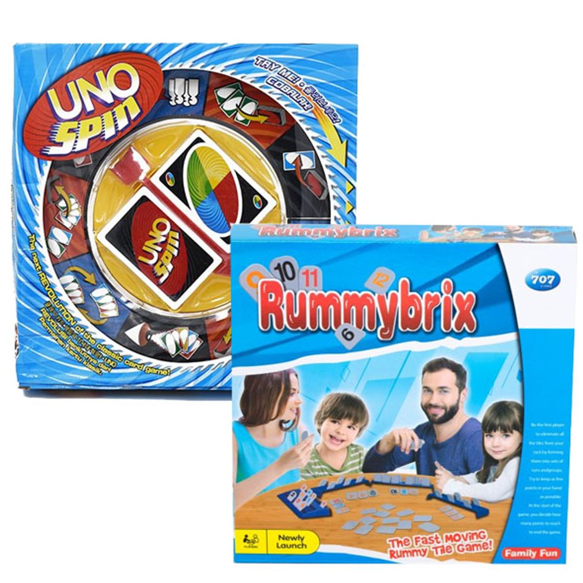 Uno Spin + Rummikub sampak