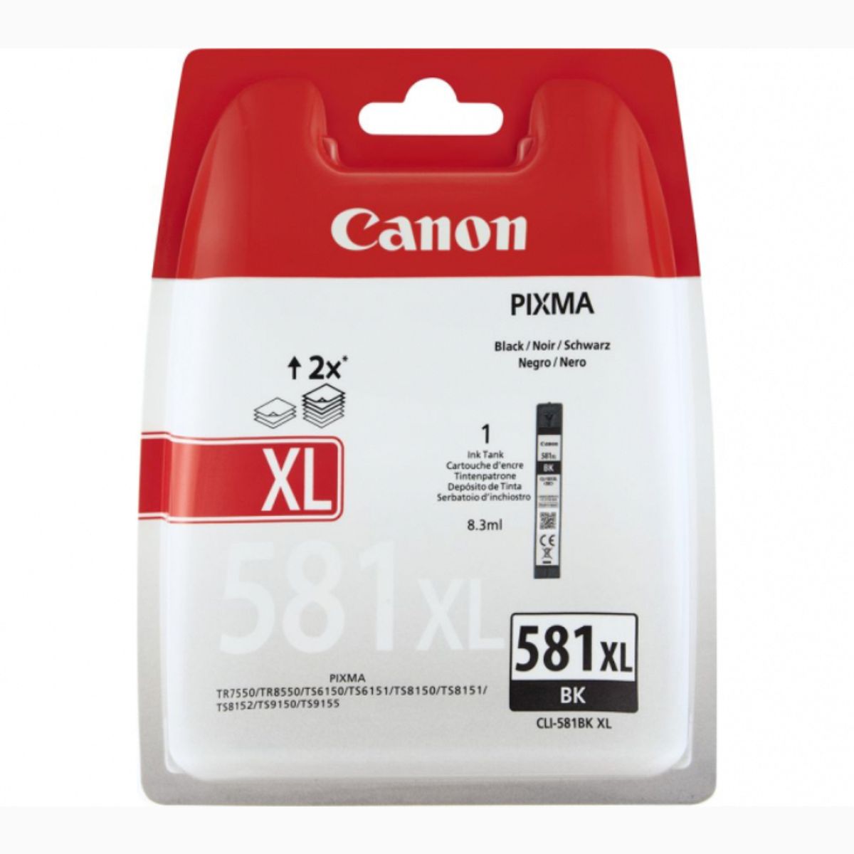 Canon CLI-581 XL - 2052C001 blækpatron Original Sort 8,3 ml