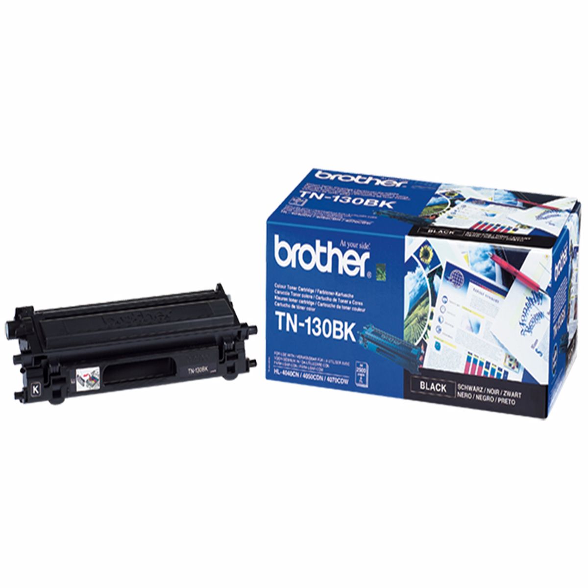 Brother TN130 BK sort Lasertoner, Original