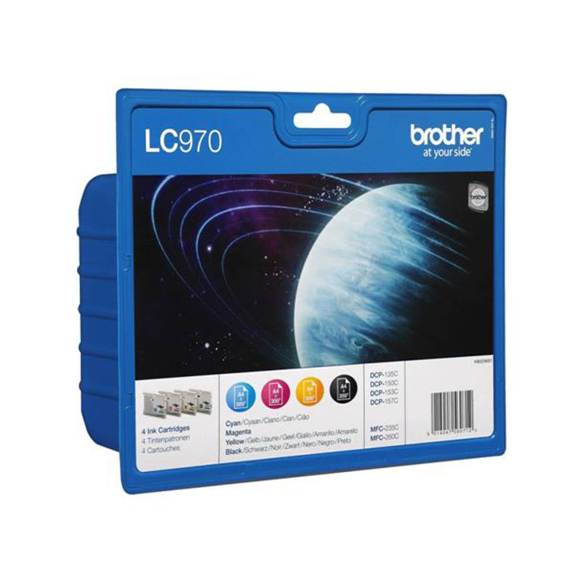 Brother LC970 (LC-970VALBP) Sampak Cyan/Magenta/Gul/sort, Original