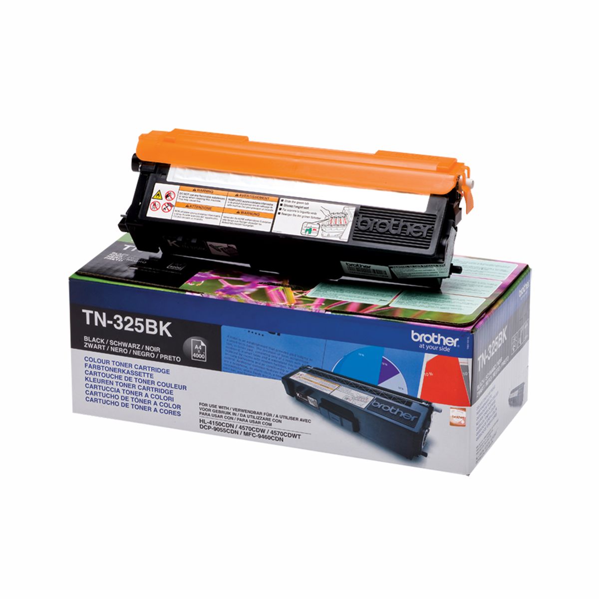 Brother TN 325 BK sort Lasertoner, Original