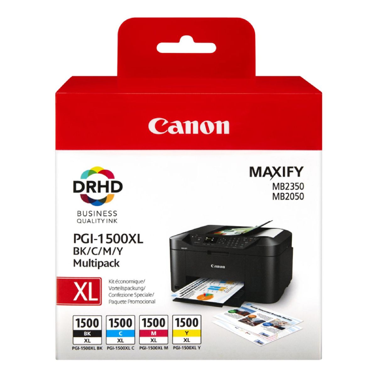 Canon PGI 1500 XL CMYK 9182B004 Sampak 4stk blækpatron, Original