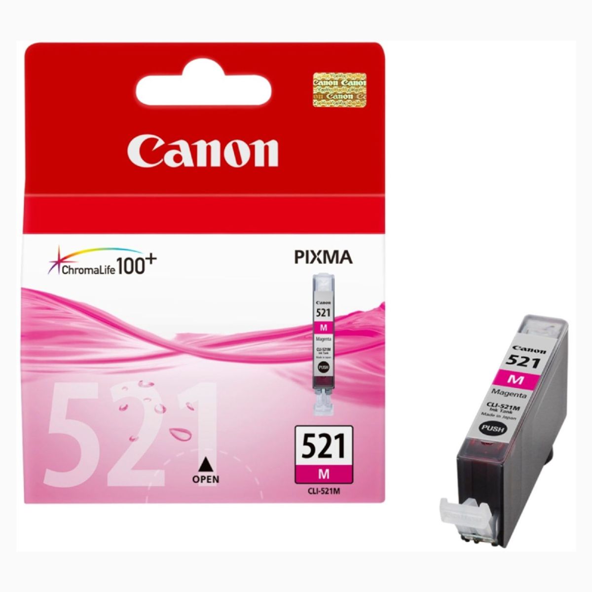 Canon CLI 521 M 2935B001 magenta blækpatron, Original, 9 ml