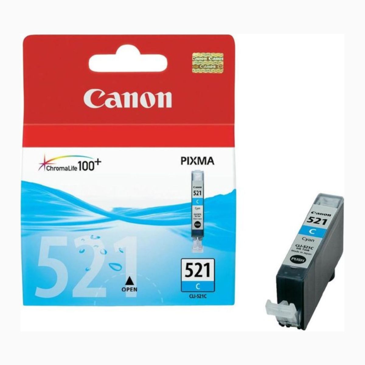 Canon CLI 521 C 2934B001 cyan blækpatron, Original, 9 ml