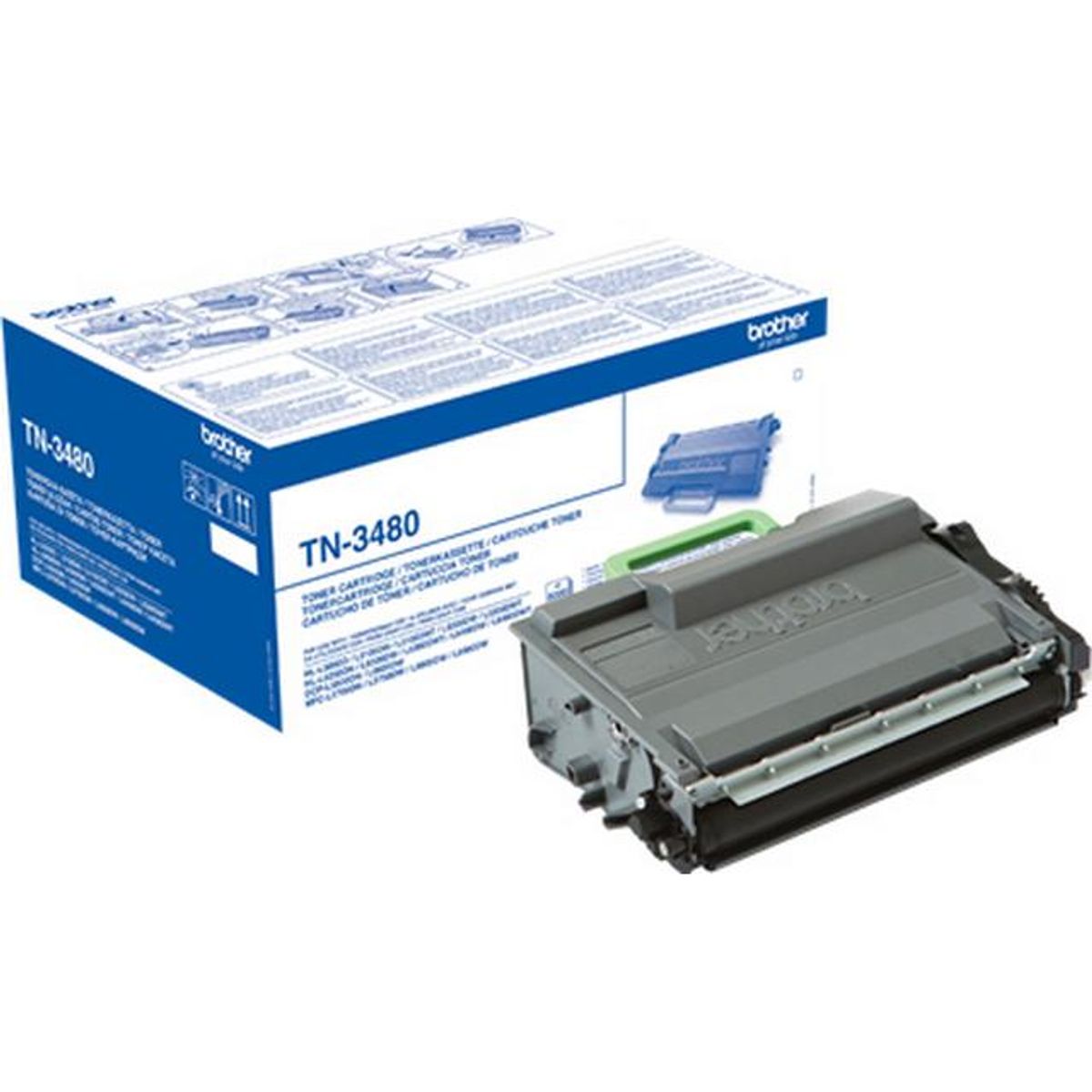 Brother TN3480 BK sort Lasertoner, Original