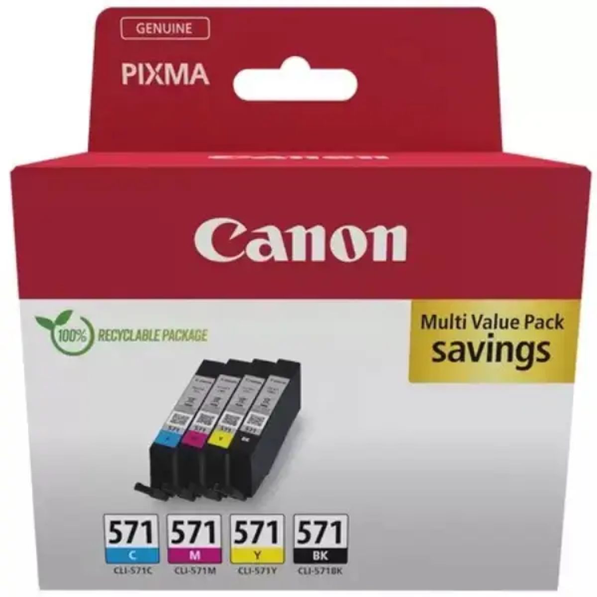 Canon CLI 571 combo pack 4 stk - 0386C008 blækpatron Original 28 ml