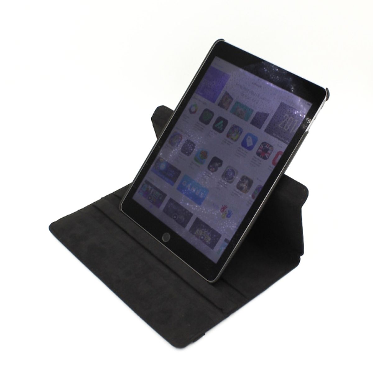 SERO iPad Rotating PU læder cover iPad Air/Air2/9.7 (2016/2017/2018), Sort