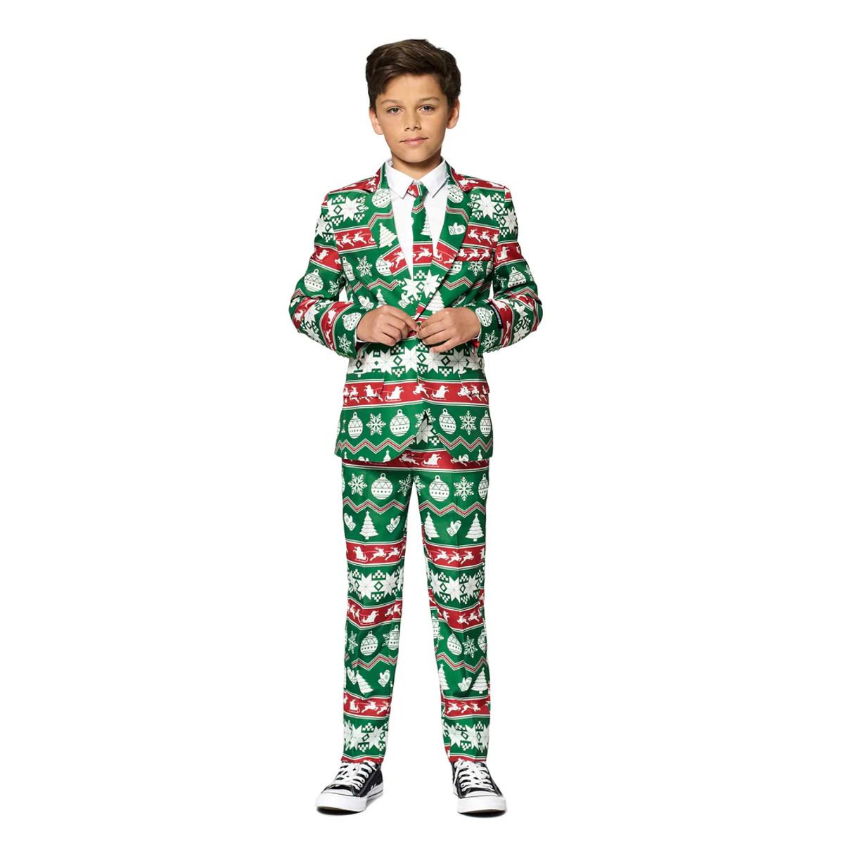 Suitmeister - Boys Christmas Green Nordic L