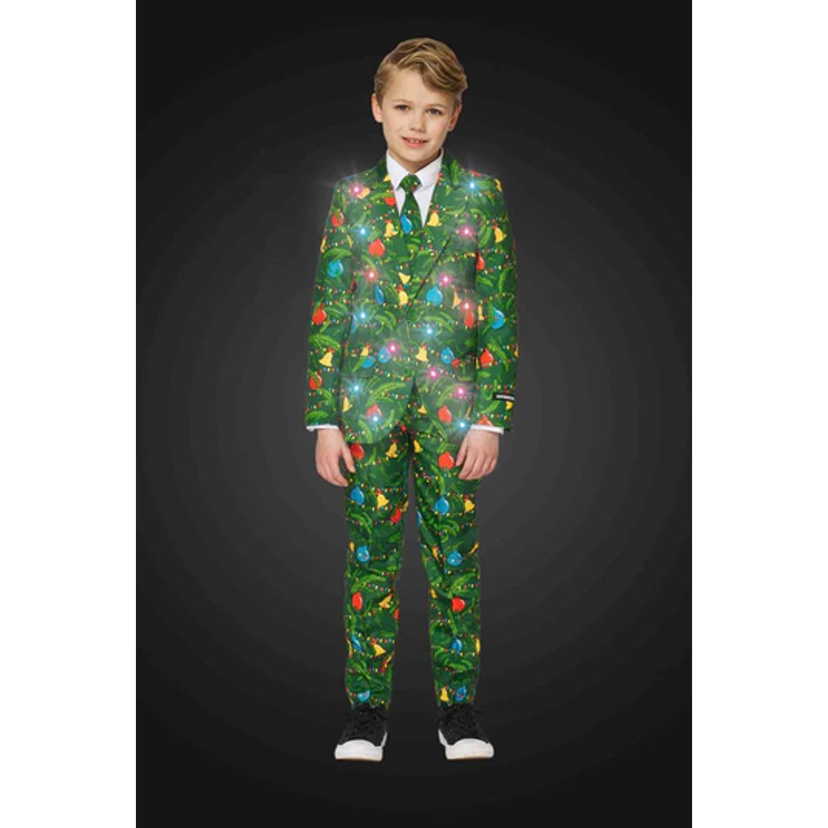 Suitmeister - Boys Christmas Green Tree Light Up M