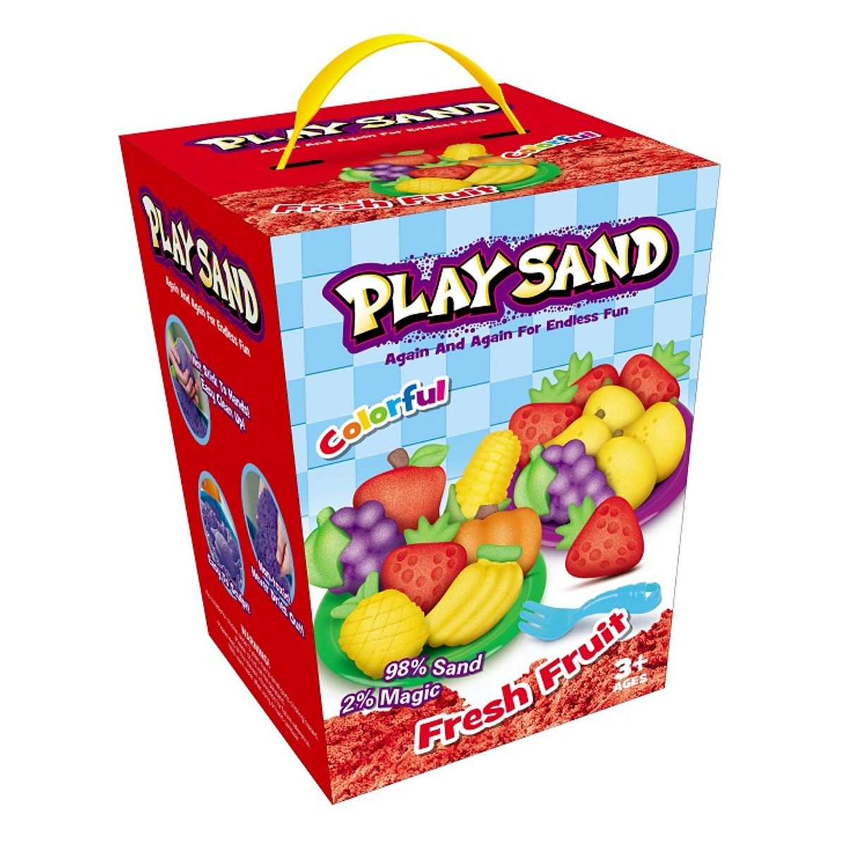 Kinetisk Play Sand, Frisk frugt, 908 g (4 farver)