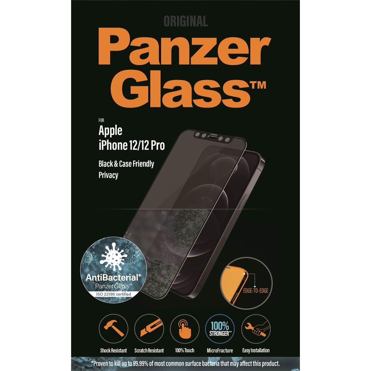 PanzerGlass Apple iPhone 12/12 Pro Privacy, sort