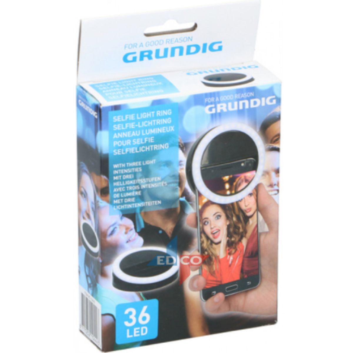 Grundig Selfie Ring Light til mobiltelefon