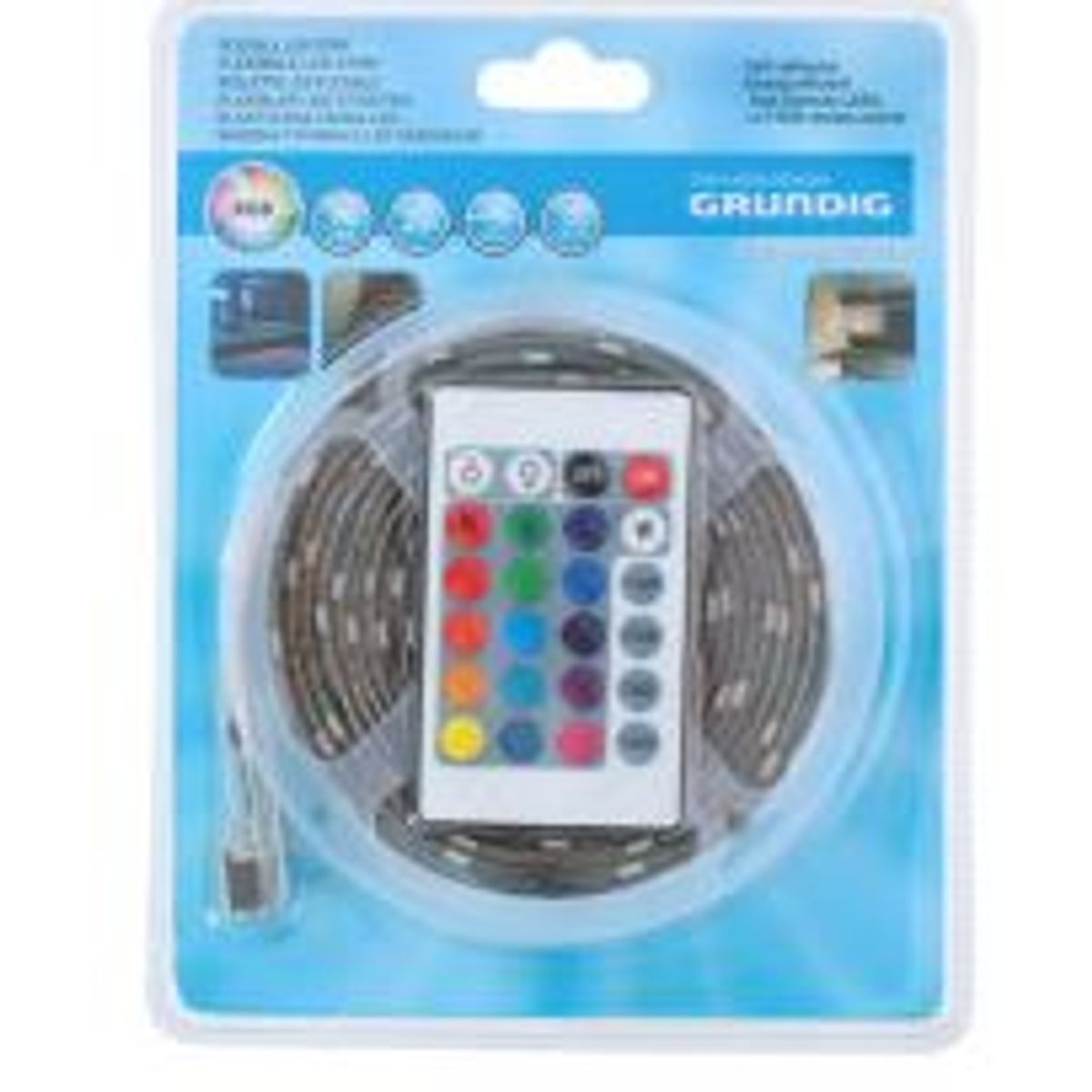 Grundig LED-strip 3m m. 90 LED med fjernbetjening