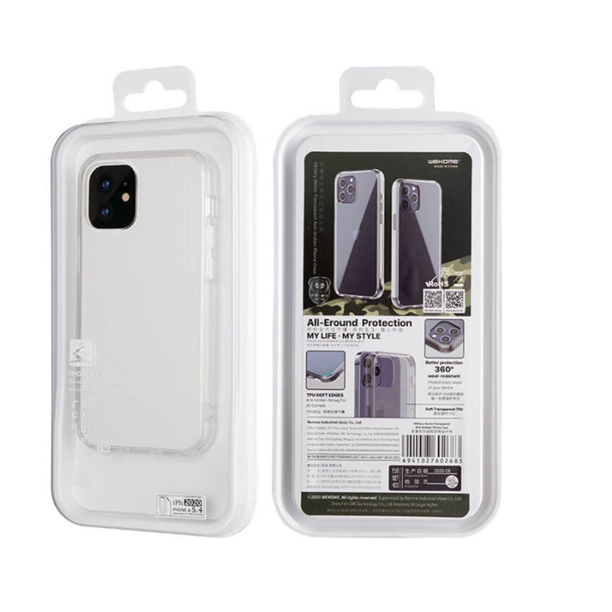 SERO iPhone cover, vandafvisende, iPhone 12/12 Pro (6.1"), transparent