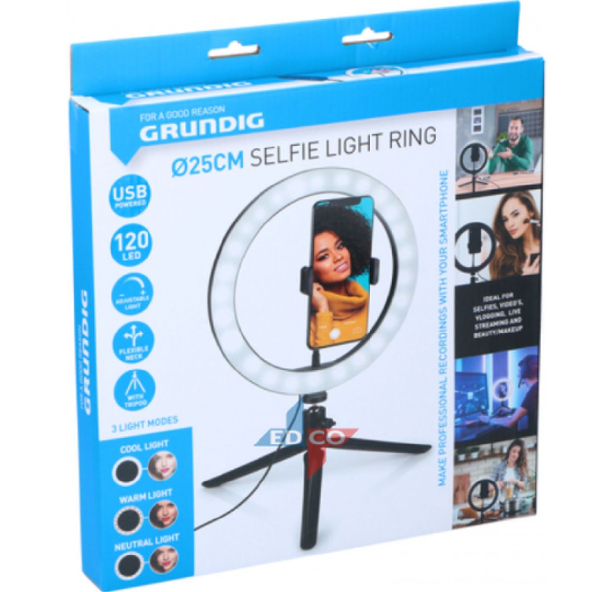 Grundig selfie Ring light, 120 led