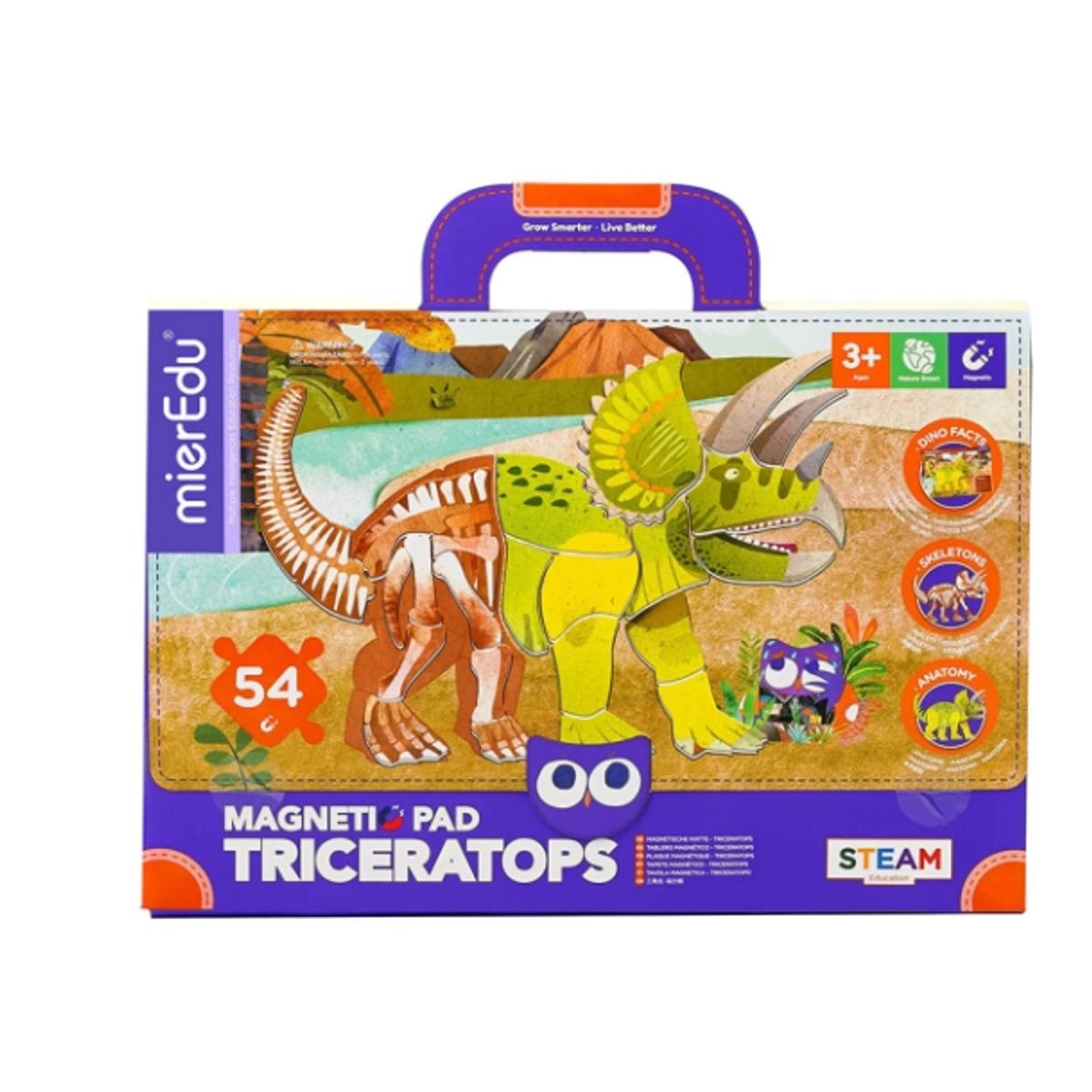 Magnetisk legetavle fra mieredu - Triceratops