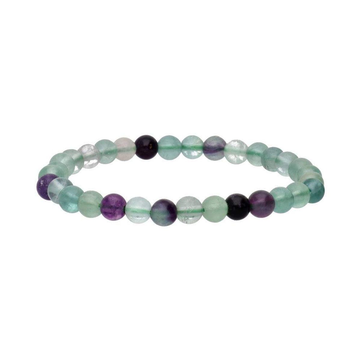 Armbånd Regnbue Fluorit - 6mm