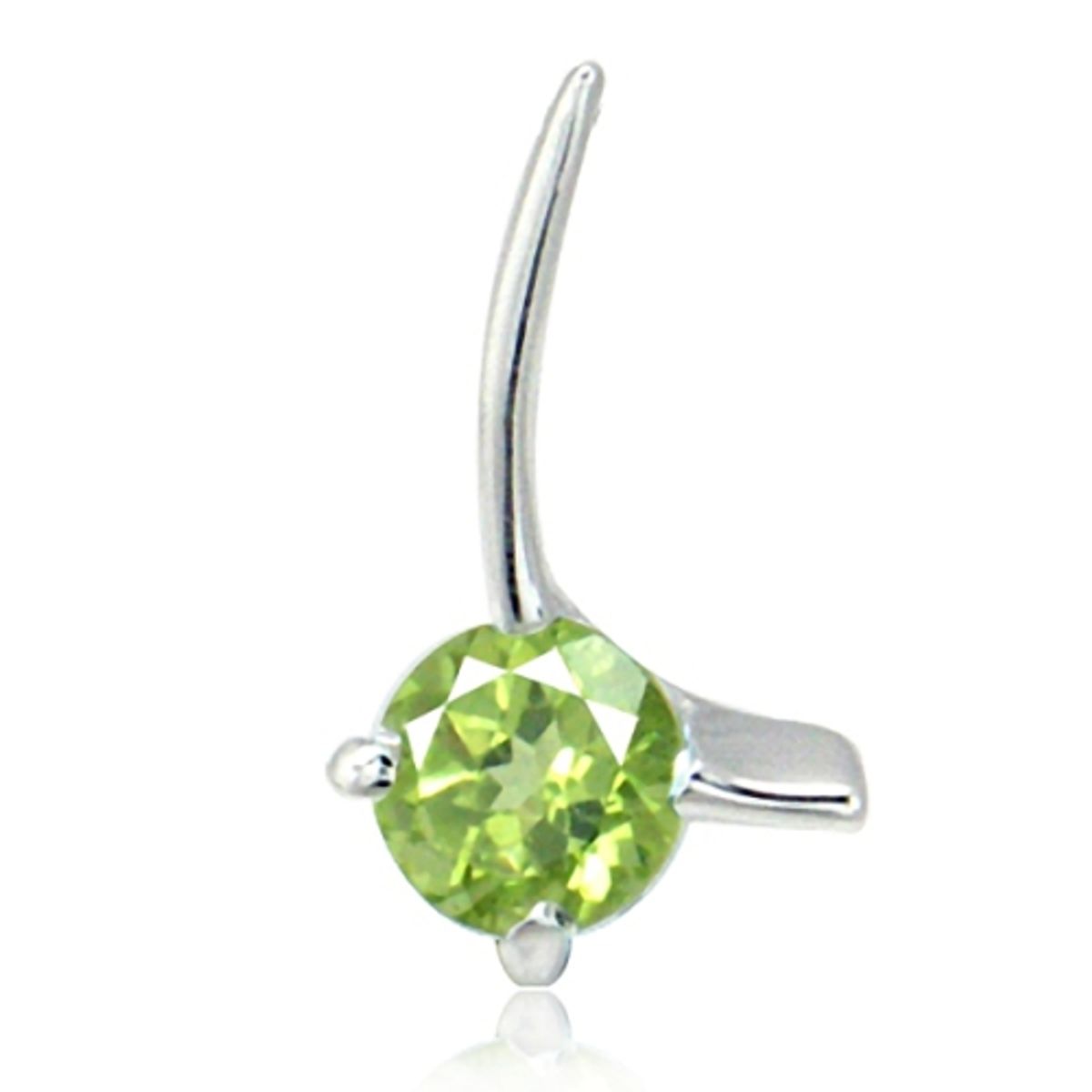 Vedhæng med Peridot - 14mm - m/kæde