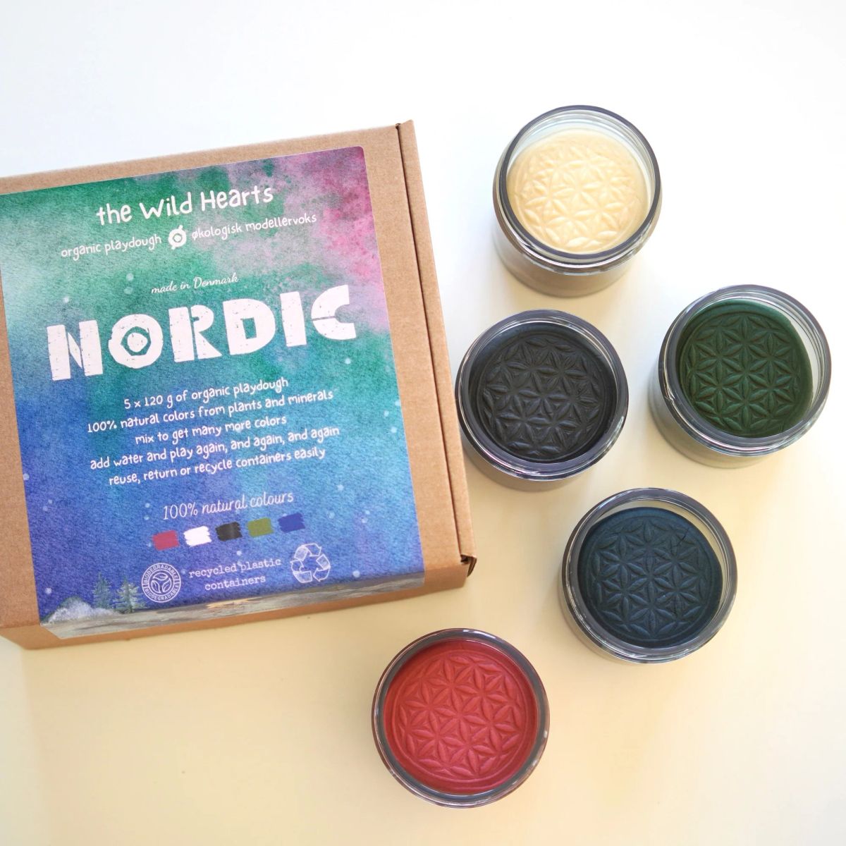 Økologisk modellervoks sæt - Nordic - 5 x 120g