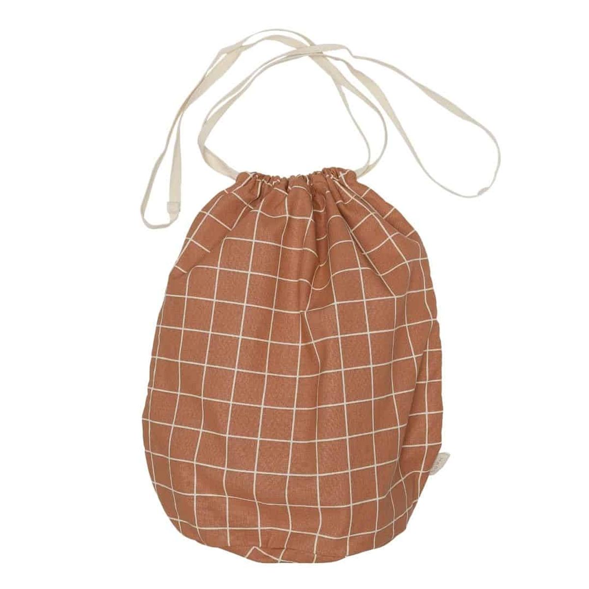 Stofpose - Terracotta Check - Large - 30x35 cm.