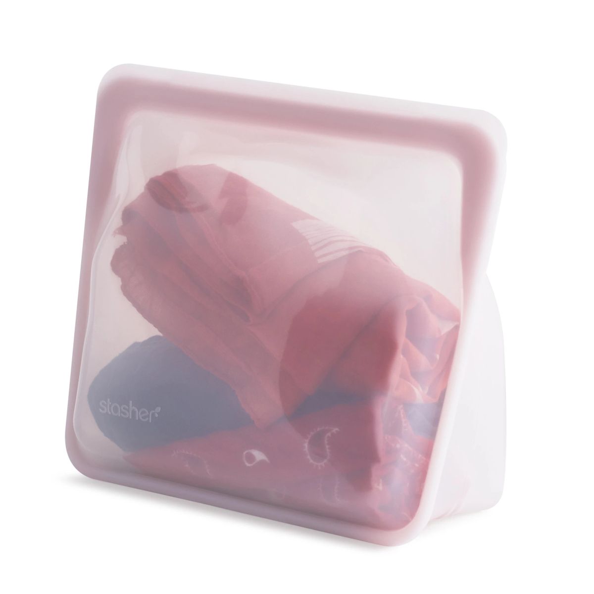 Stasher Bag silikone pose - Stand-up - Medium - Rose Quartz