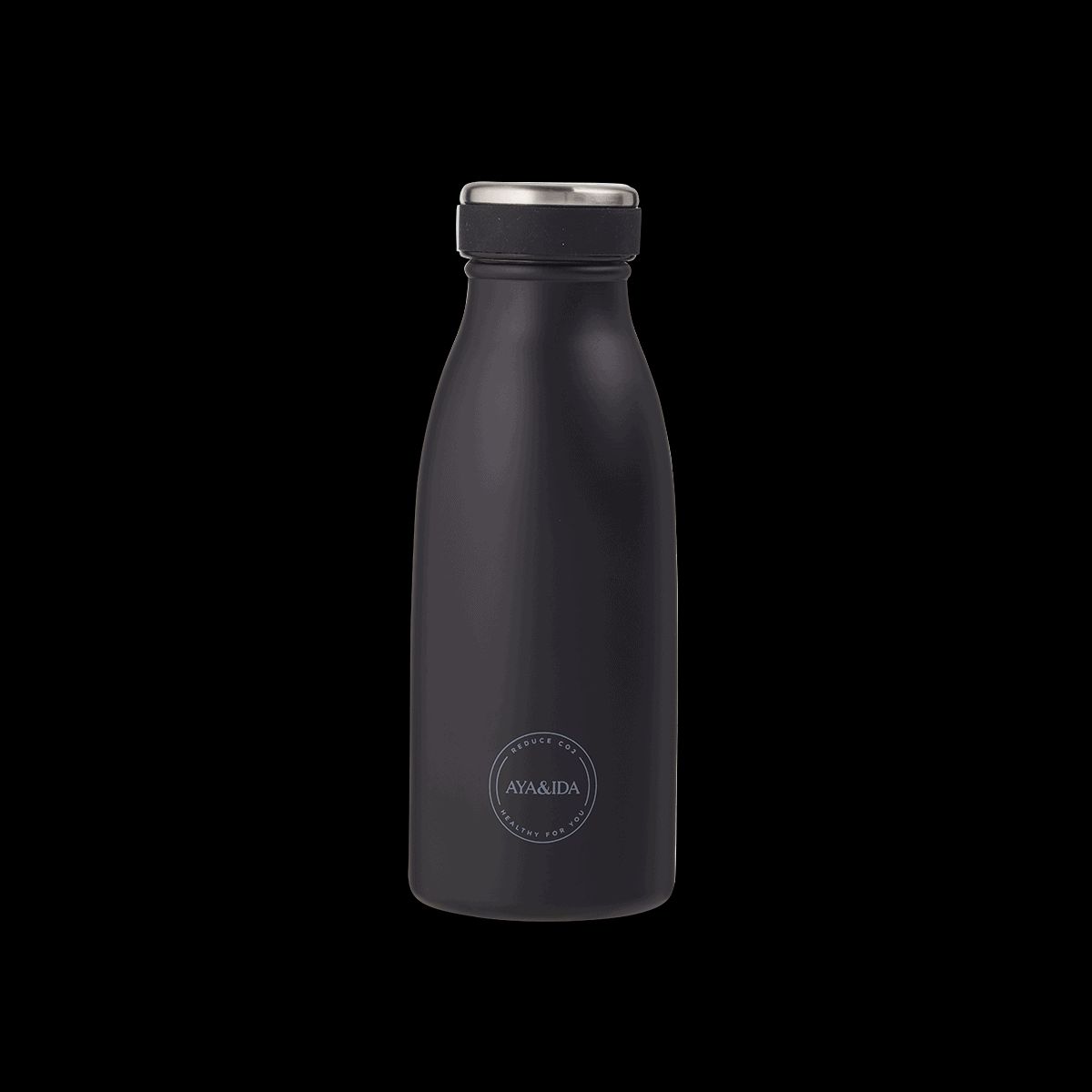 Termo drikkeflaske i rustfrit stål - 350 ml. - Matte Black