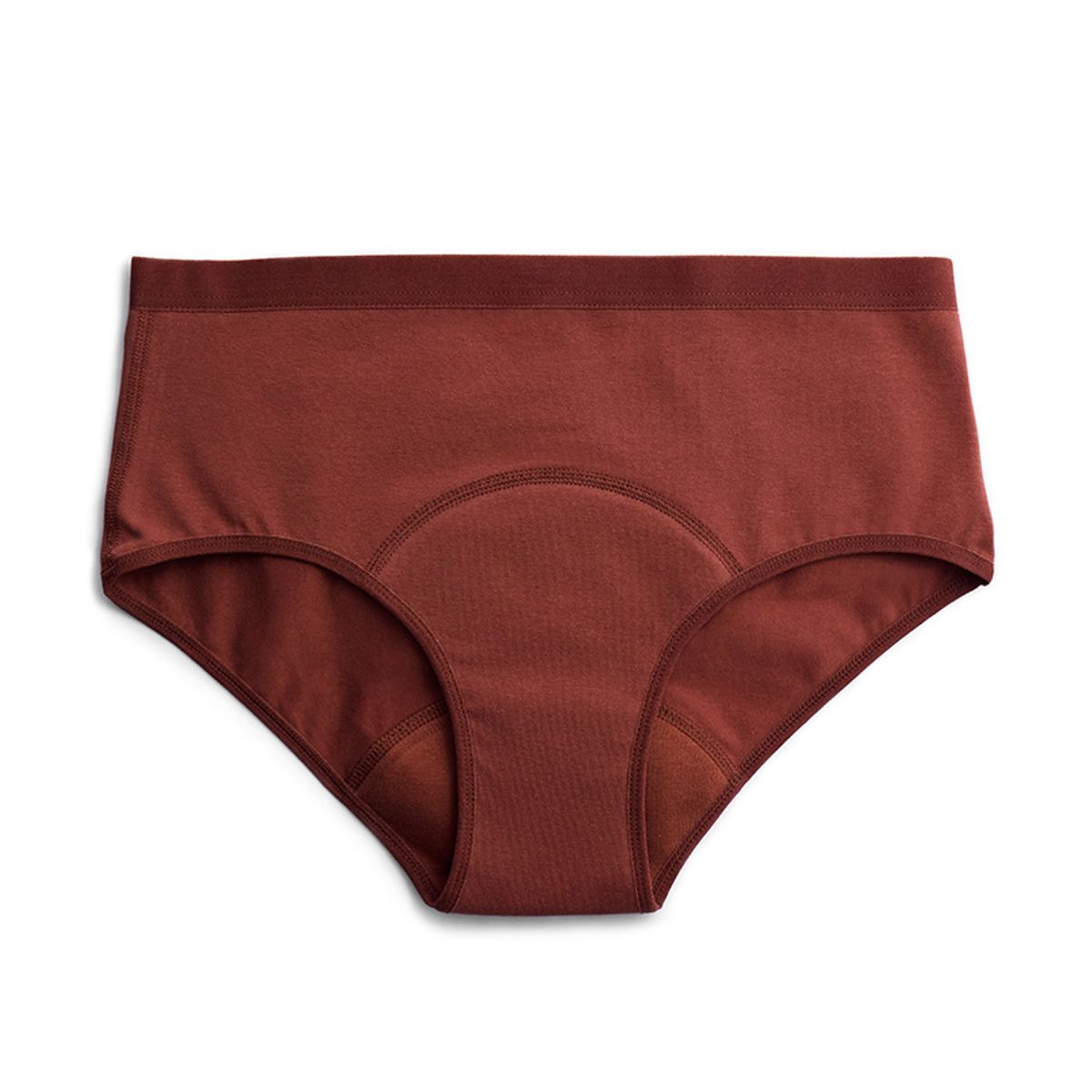 Menstruationstrusser - økologisk - Light Flow - Rusty Bordeaux M