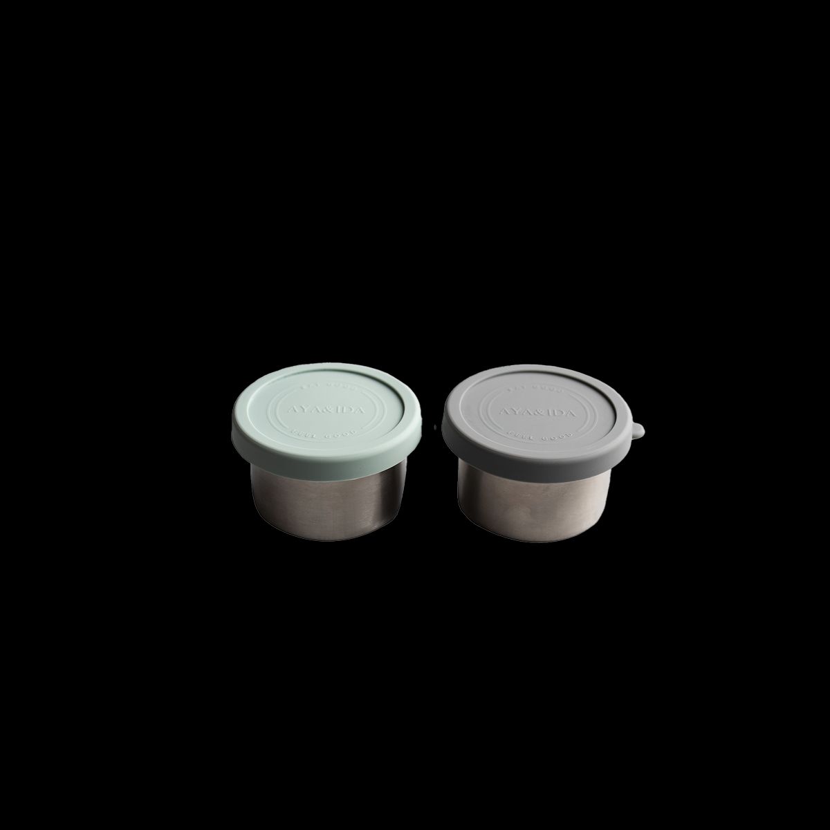 Snack Container - 100 ml - Dark Grey/Mint Green