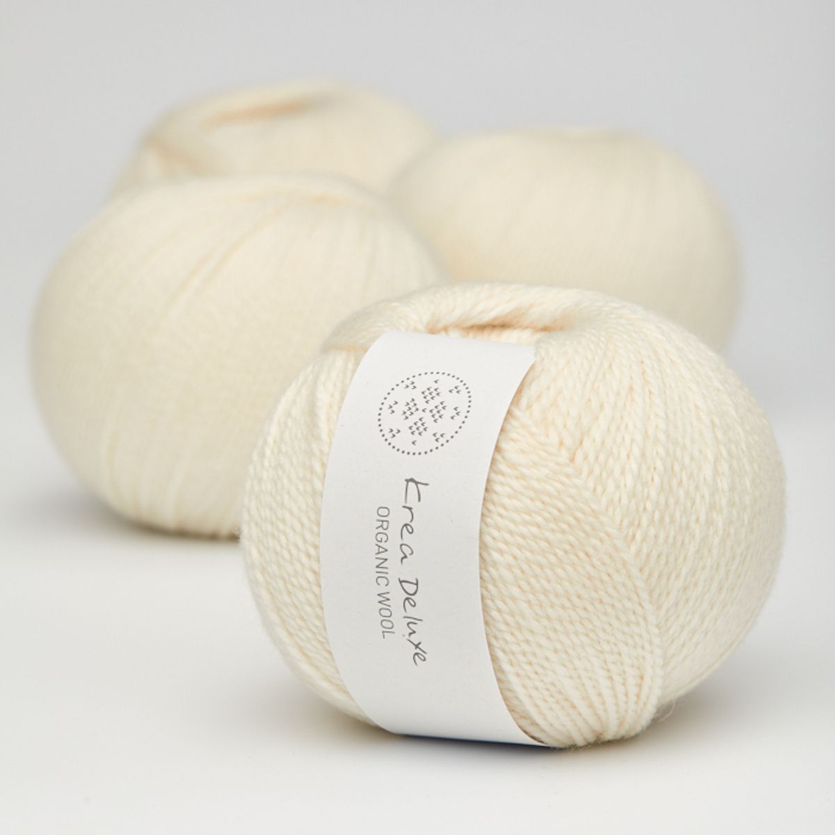 Økologisk merino uldgarn 50g - Creme 02