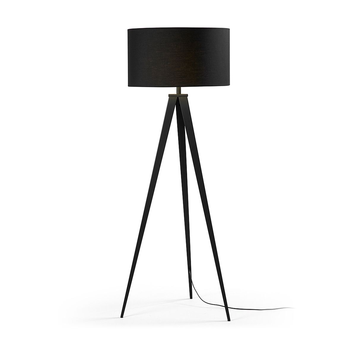 KAVE HOME Uzagi gulvlampe - sort metal/stof