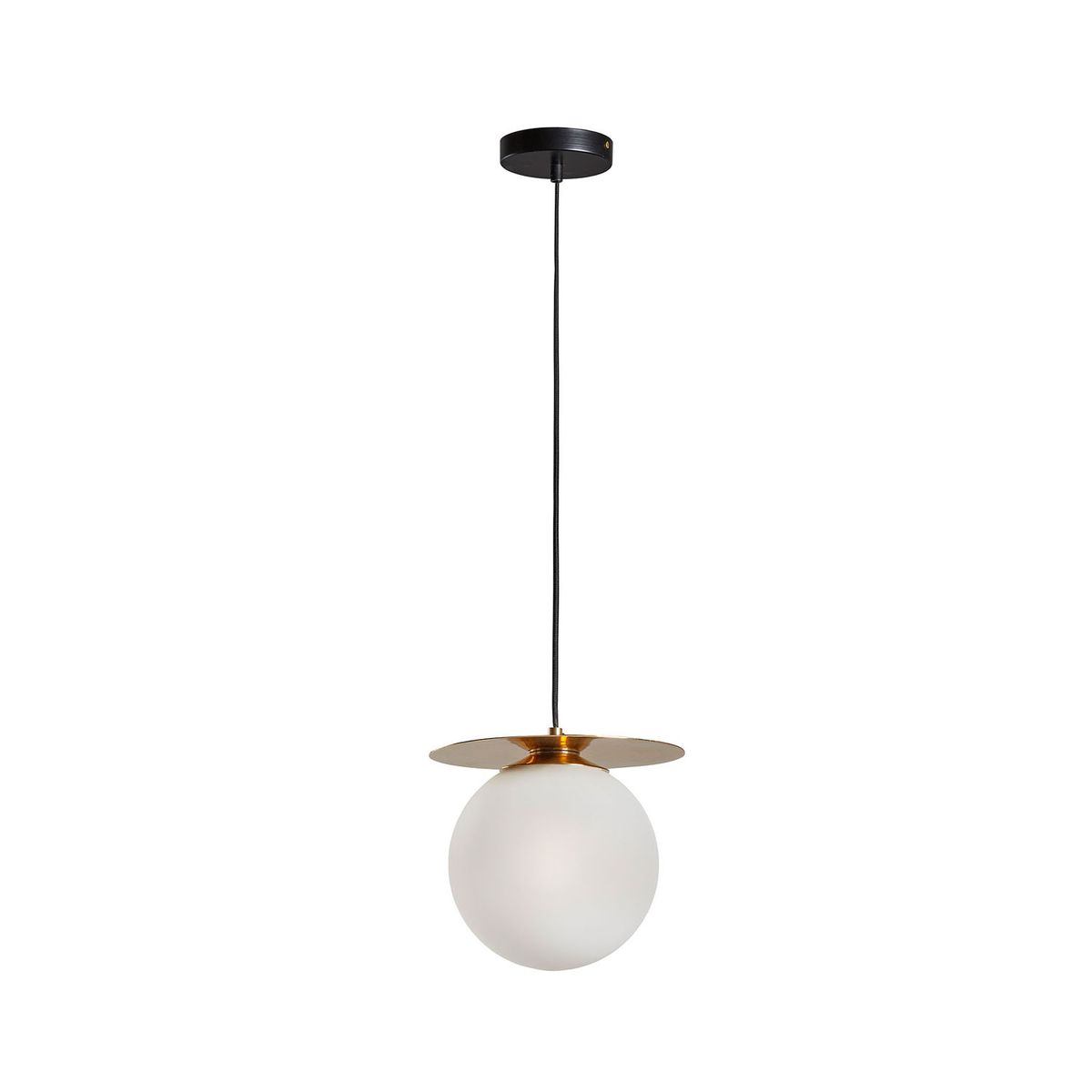 KAVE HOME Manz loftlampe - frostet glas og messing metal