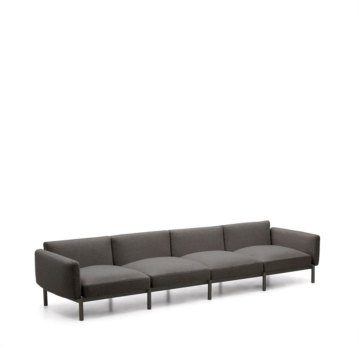 LAFORMA Sorells udendørs 4 pers. modul sofa - grå aluminium (370cm)