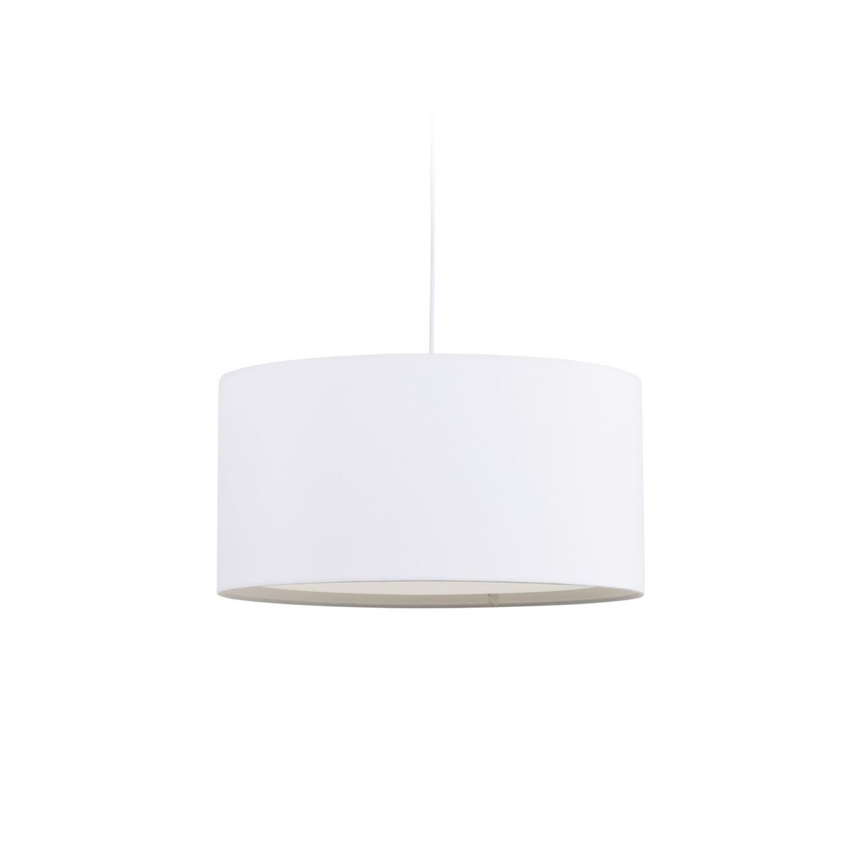 KAVE HOME Santana loftlampe, m. diffuse - hvid stof og PVC (Ø40)