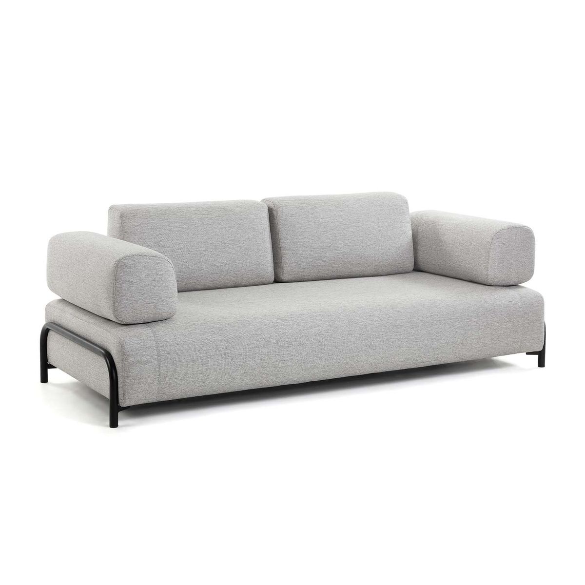 KAVE HOME Compo 3 pers. sofa - lysegrå polyester og stål