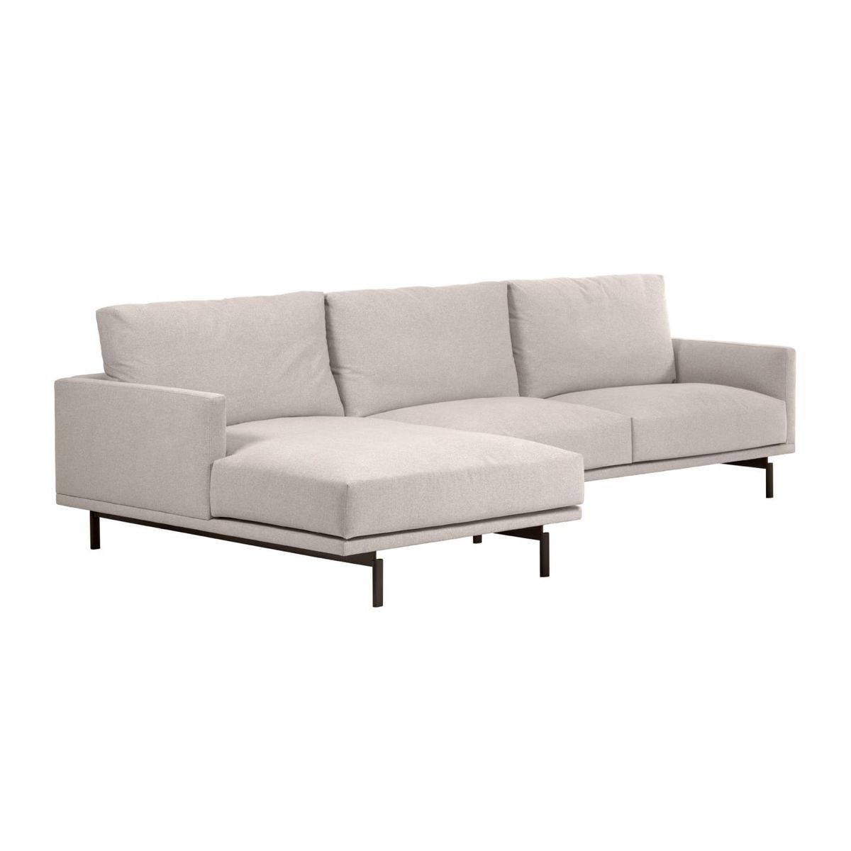 KAVE HOME Galene 4 pers. sofa, m. venstre chaiselong - beige genbrugsfibre og jern