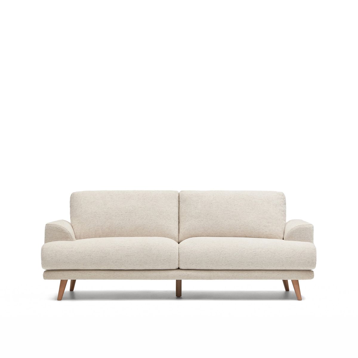 LAFORMA Karin 2 pers. sofa - beige stof og bøgetræ (210cm)