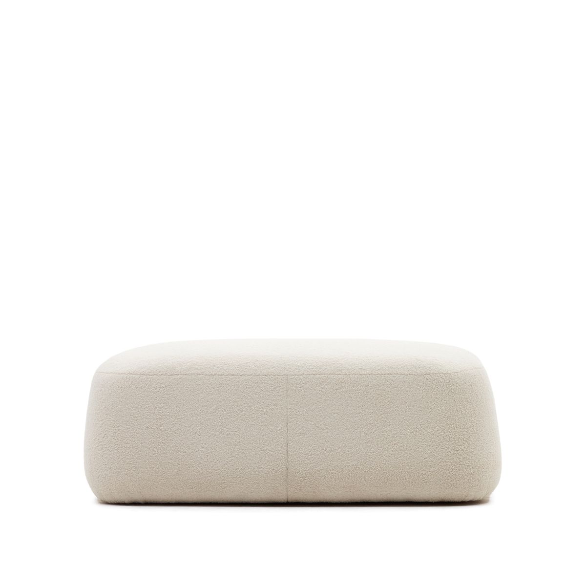 KAVE HOME Martina fodskammel, rektangulær - offwhite bouclé (123x85)