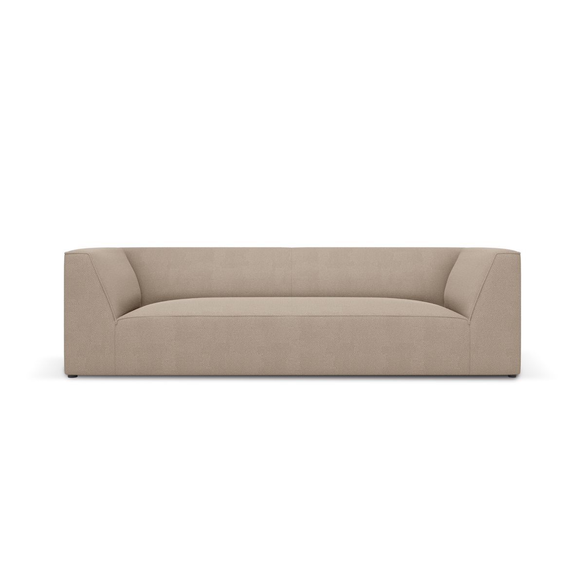 MICADONI Ruby sofa, 3 sæder - beige stof og sort plast