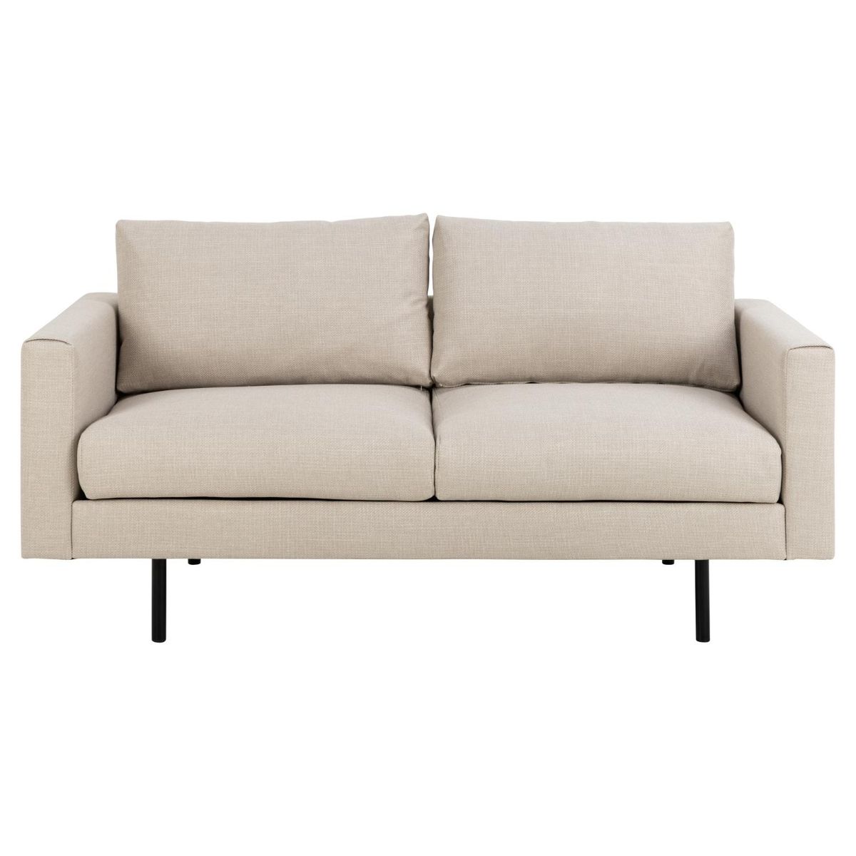 SOFAKONCEPT Toril 2,5 pers. sofa - beige stof og sort metal