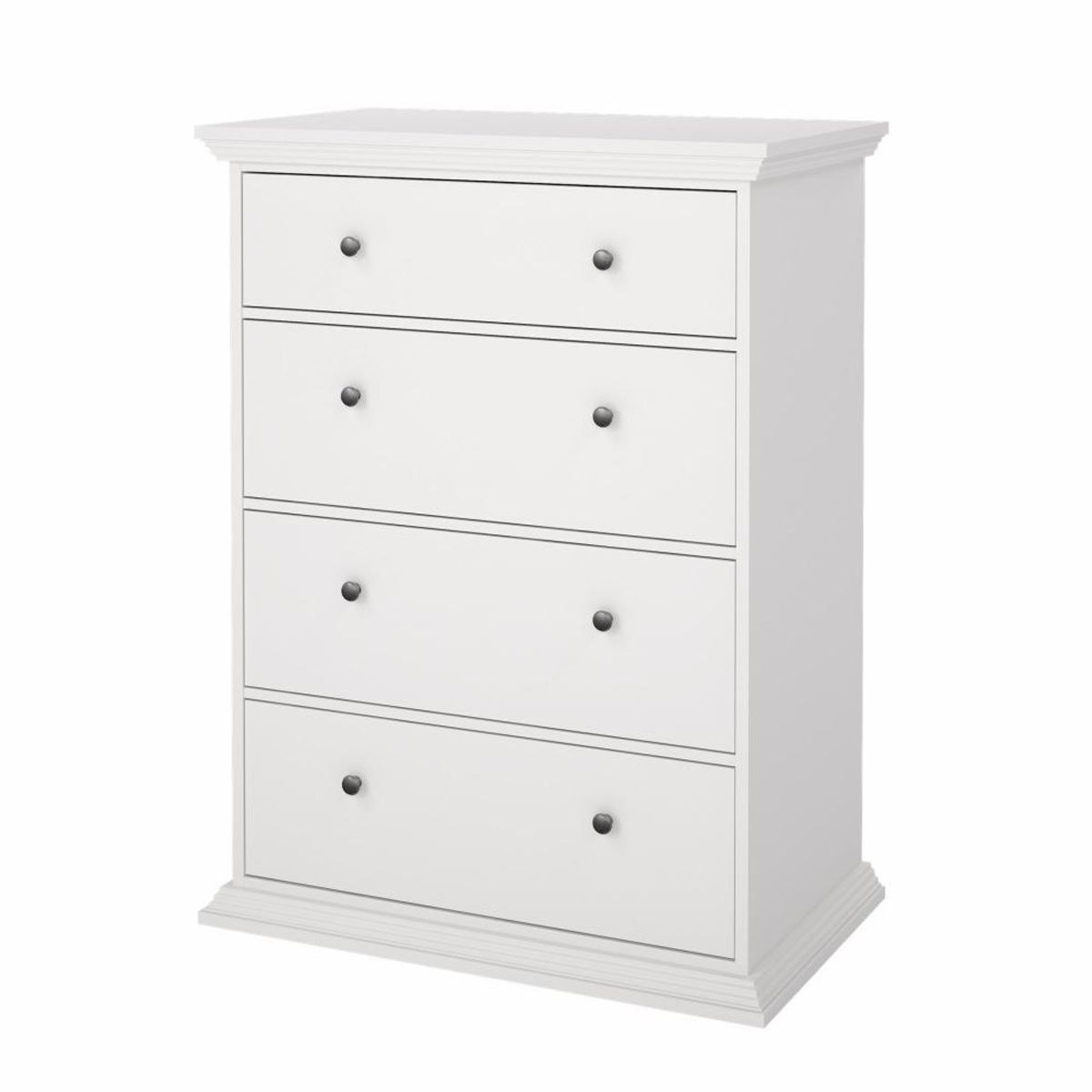 TVILUM North Chest med 4 skuffer, Hvid, 86,3 x 51,6 x 115,6 cm