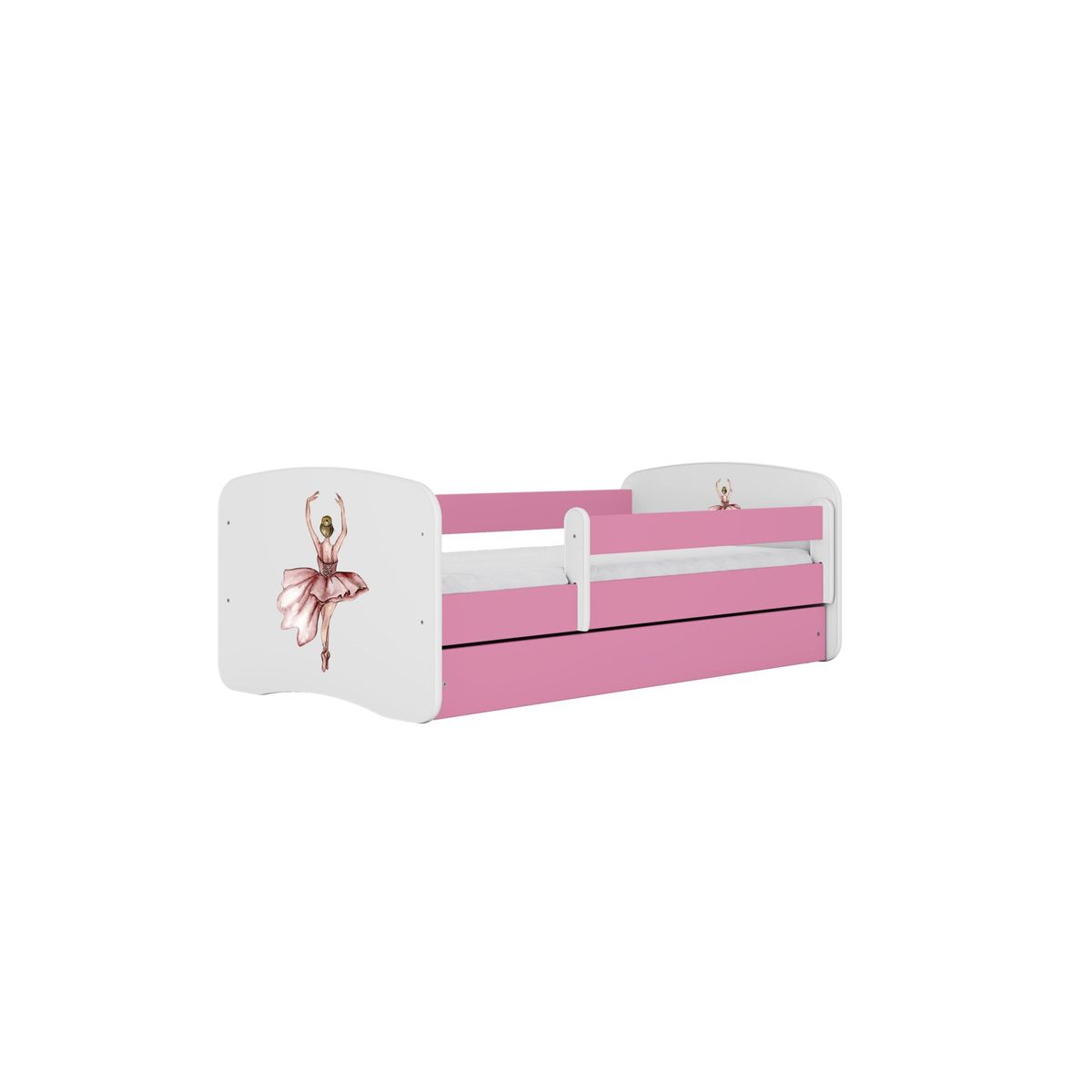 KOCOT KIDS Seng babydreams pink dancer uden skuffe med madras 140/70