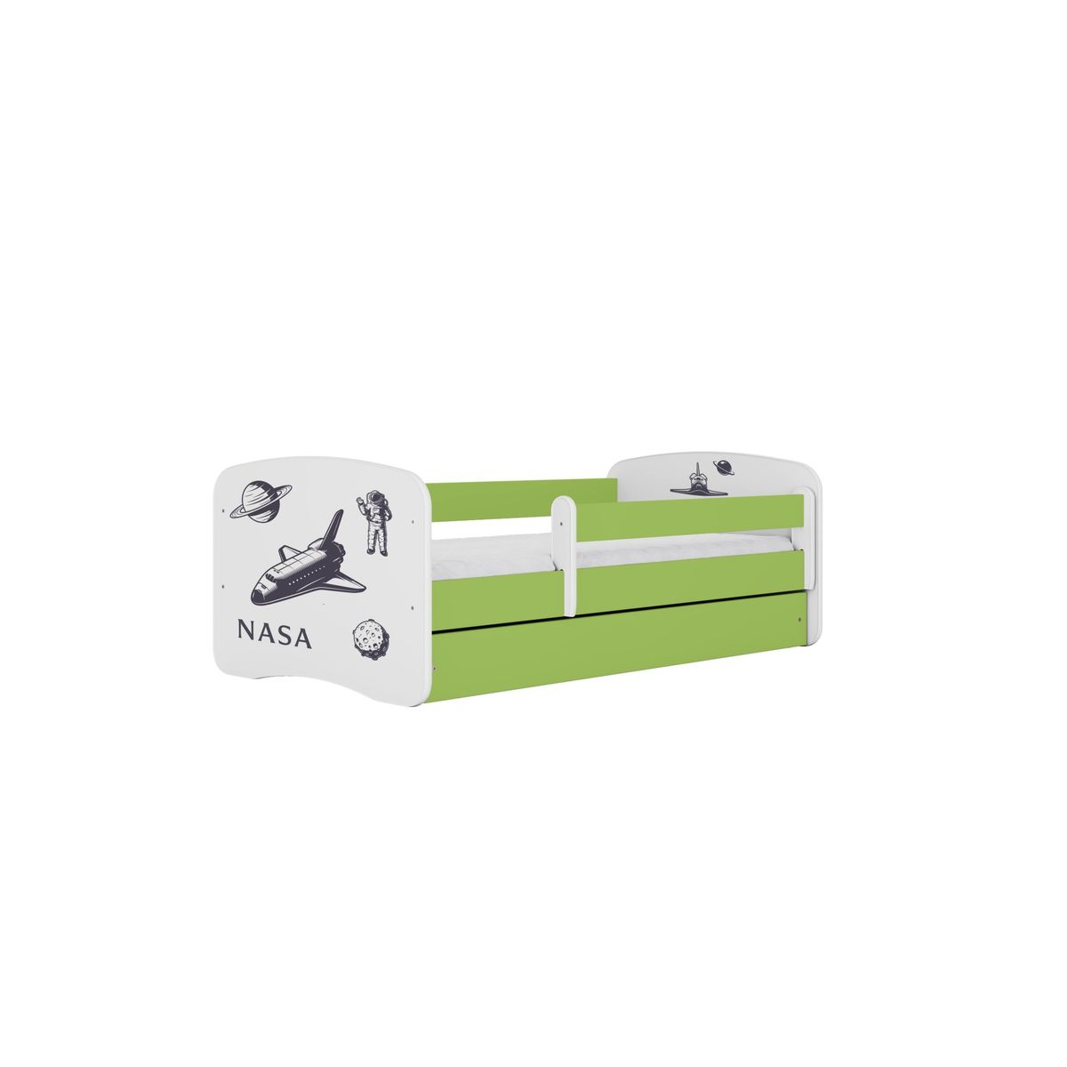 KOCOT KIDS Seng babydreams green nasa med skuffe med madras 160/80