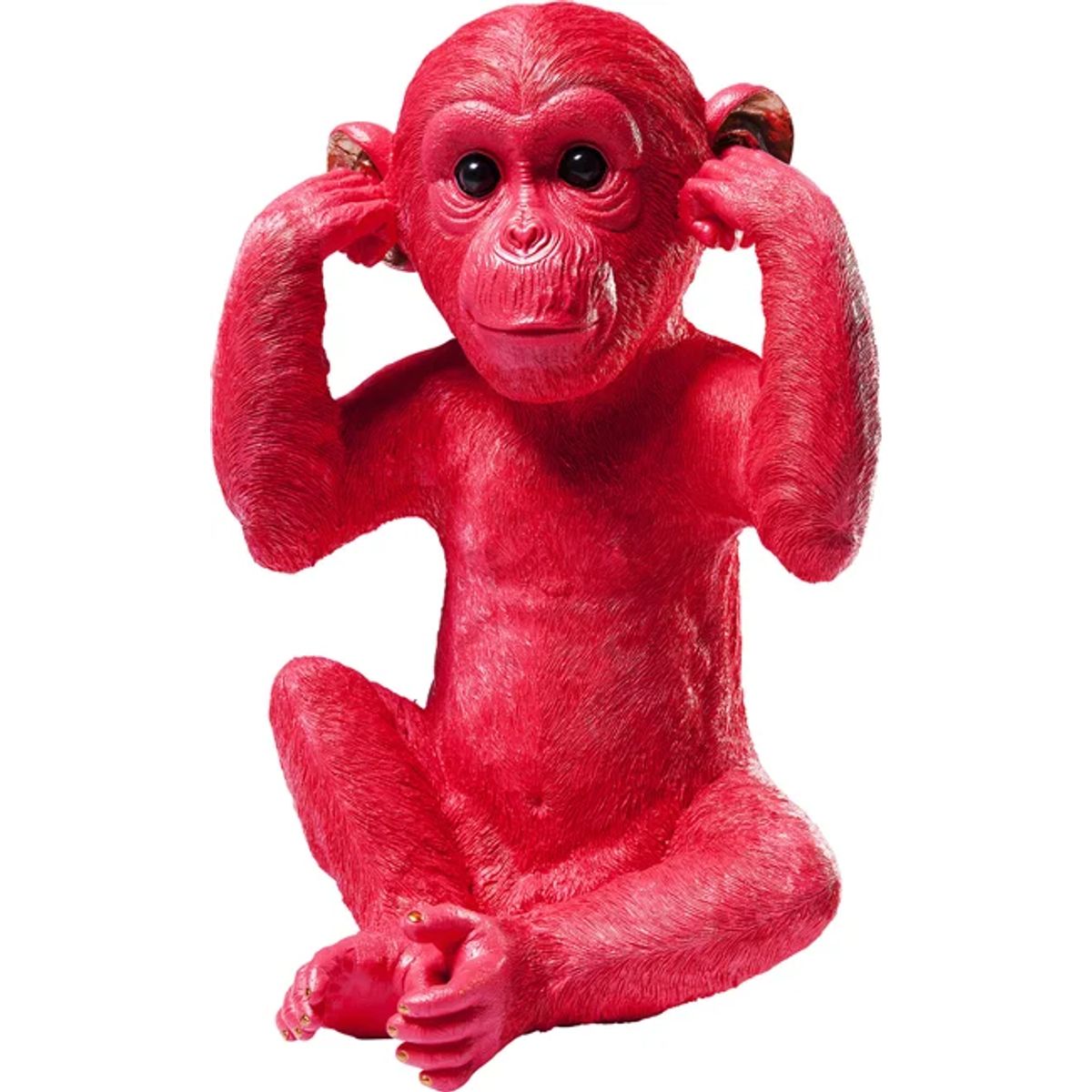 KARE DESIGN Monkey Kikazaru sparebøsse - rød polyresin (H:35)