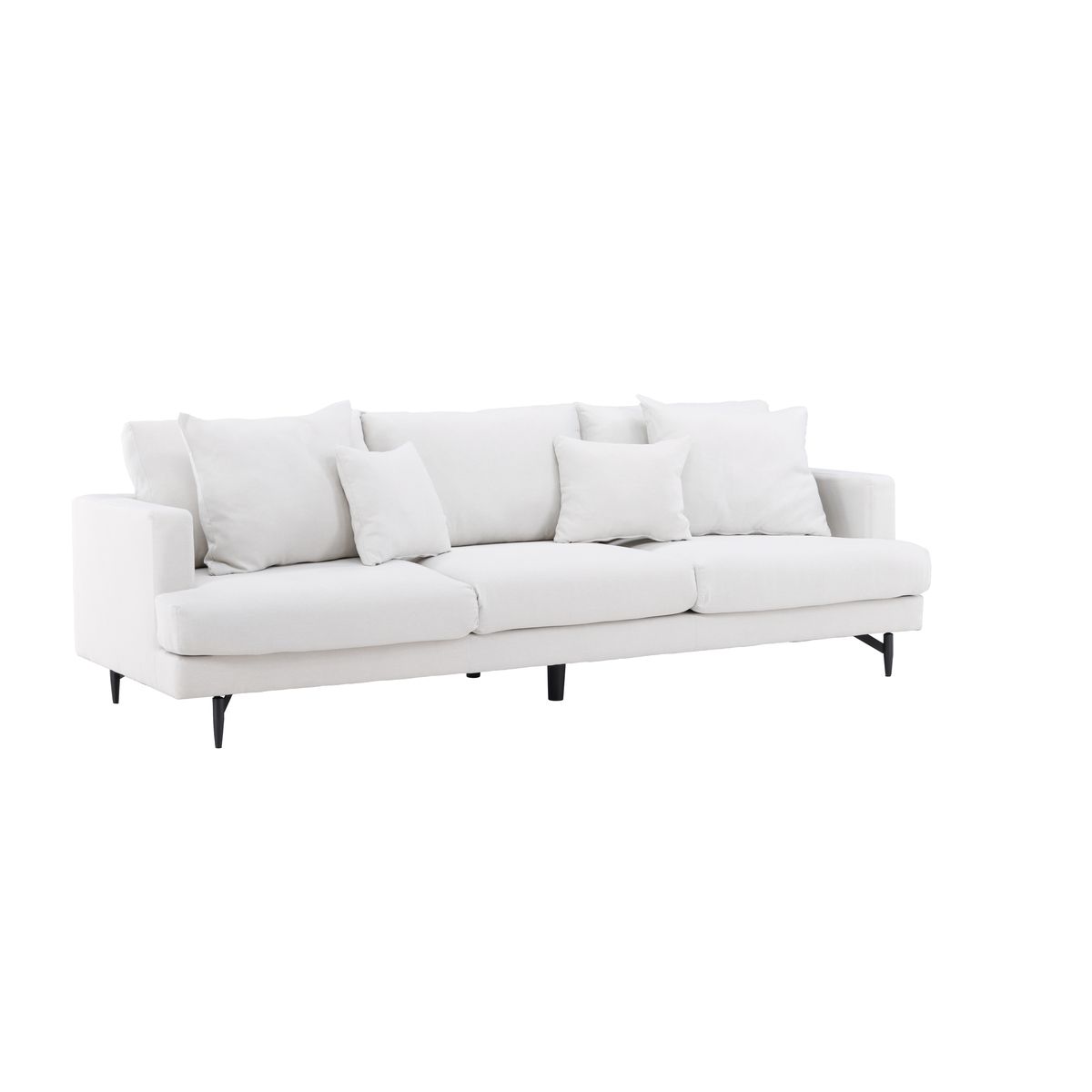 VENTURE DESIGN Sofia 3 pers. sofa - beige polyester og sort stål