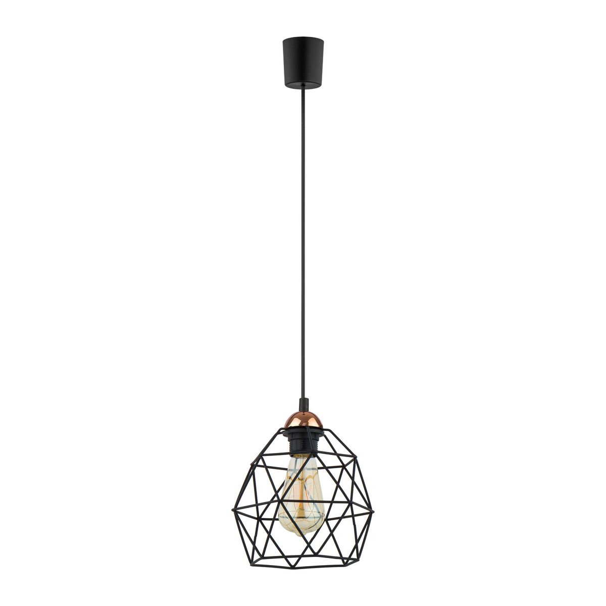 TK Galaxy loftlampe - kobber og sort metal